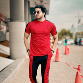 Red & Black Jordan Printed Tracksuit For Men