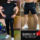 Pack Of 3 Black Stylish Printed Tracksuit For Men