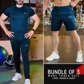 Pack Of 3 Black Stylish Printed Tracksuit For Men