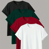 Pack of 4 - Round Neck T-Shirt