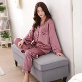 Shamur Silk Women Night Suit - Pink