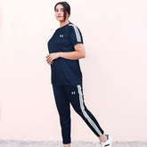 Navy Blue Tri Line Tracksuit