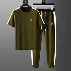 Men's Tracksuit with Shoulder Panel with Panning Trouser