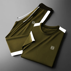 Men's Tracksuit with Shoulder Panel with Panning Trouser