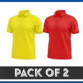 Pack Of 2 Polo T-Shirt - Yellow & Red