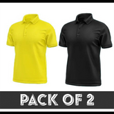 Pack Of 2 Polo T-Shirt - Yellow & Black