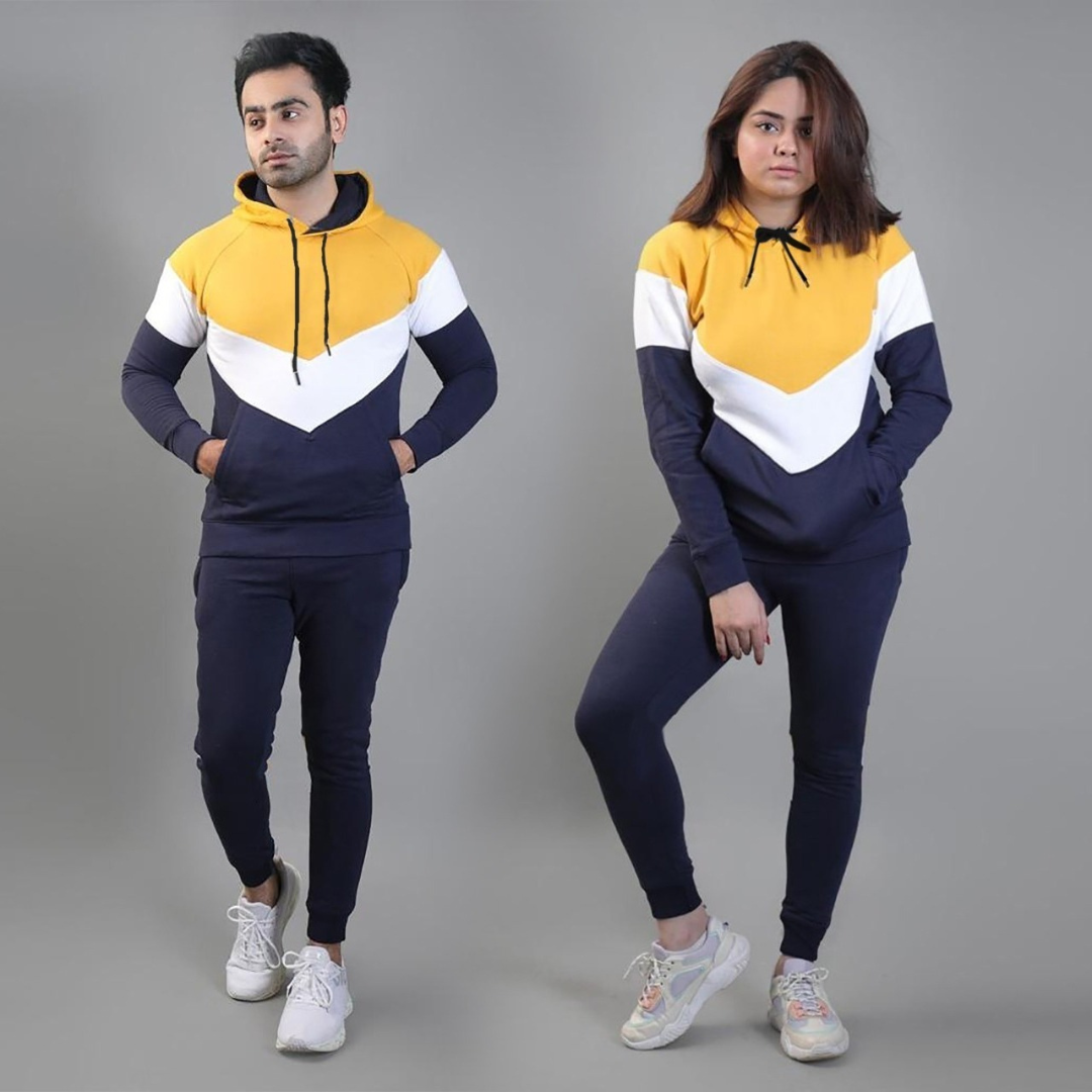 Blue and Yellow Tracksuit for Couple