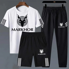 Pack Of 3 Markhor Printed Tracksuit For Men