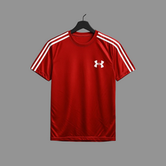 Bundle of dry fit round neck t-shirts  with shoulder strip and logo
