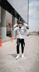 White Cargo Track Suit for Men's