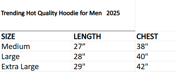 Trending Hot Quality Hoodie for Men 2025