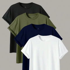 Pack of 4 - Round Neck T-Shirt