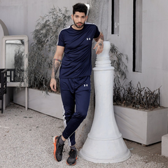 Navy Blue Tri Line Tracksuit