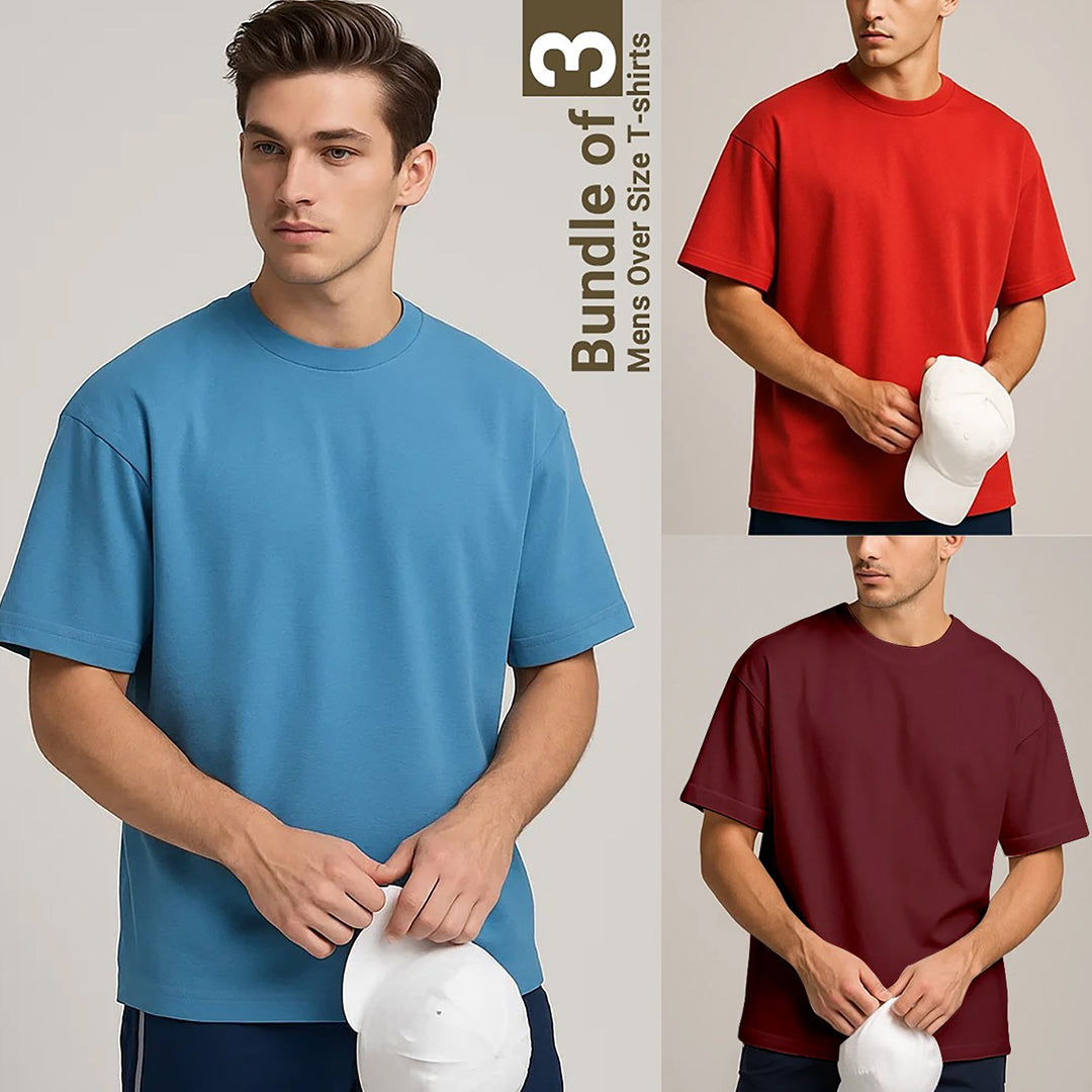 Essential Drop Shoulder Bundle  Cotton Tee – Effortlessly Cool, All-Day Comfort