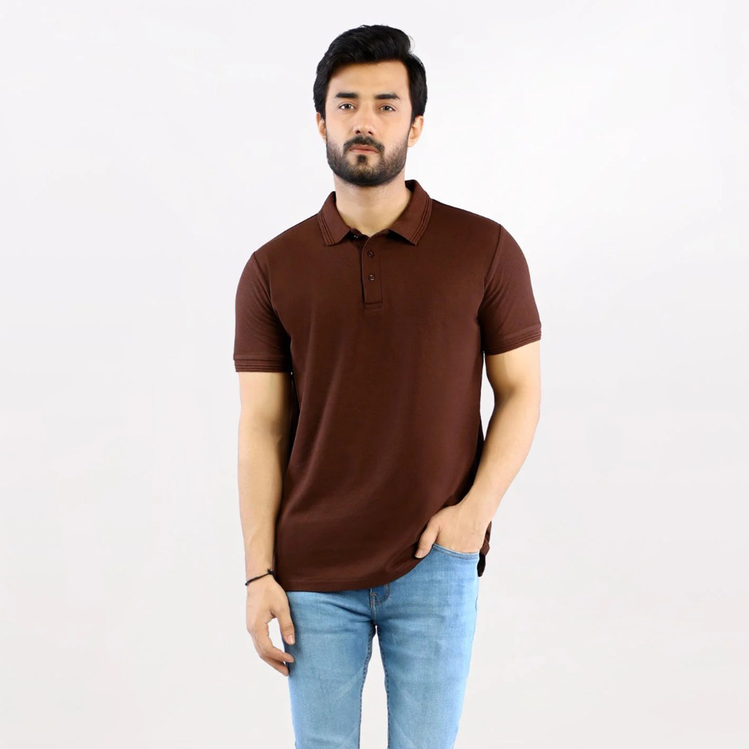 Polo T-Shirt - Chocolate Borwn