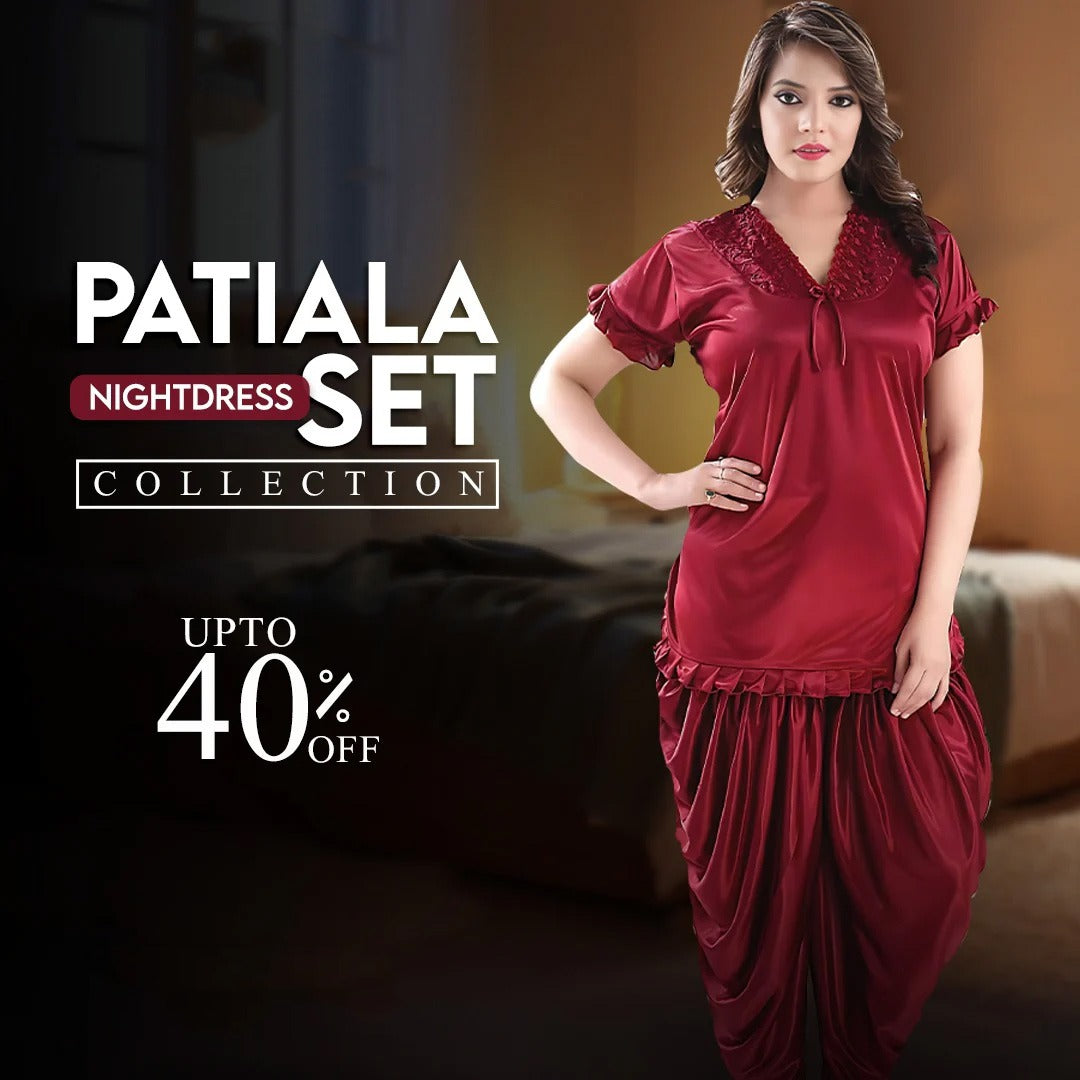 Patiala Set - Maroon