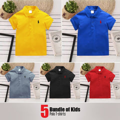 Kids Polo T-shirt Pack  Of 5